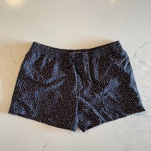 Club Monaco Blue Floral Print Swim Trunk